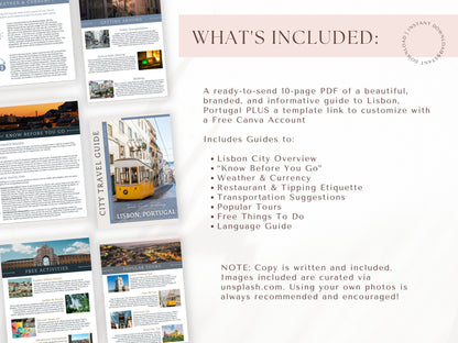 Lisbon City Guide, Travel Agent Template, Lisbon Travel Guide