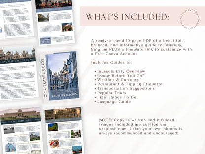 Brussels City Guide, Travel Agent Template, Brussels Travel Guide