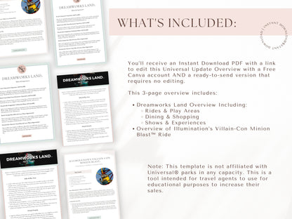 Universal Orlando New Attractions 2024 Update Template, Travel Agent Template