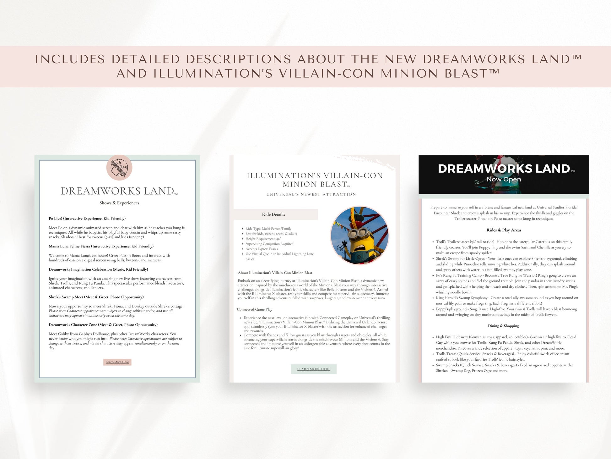 Universal Orlando New Attractions 2024 Update Template, Travel Agent Template