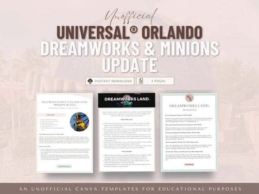 Universal Orlando New Attractions 2024 Update Template, Travel Agent Template