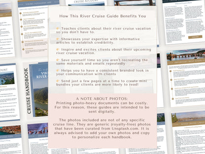 River Cruise Handbook, River Cruise Vacation Guide, Travel Agent Template