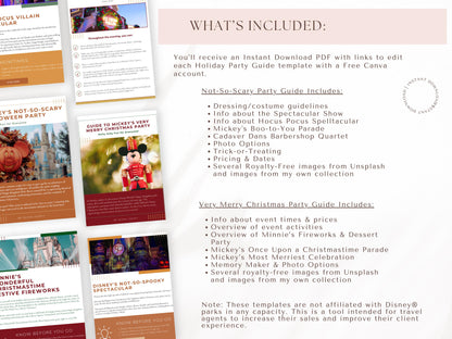 Holiday Party Guide 2024 Bundle, Travel Agent Template