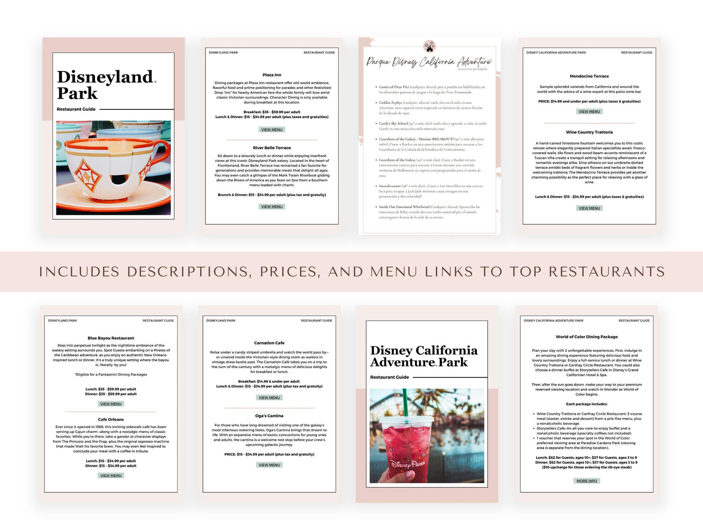 California Theme Park Guides for Clients, Travel Agent Template Canva