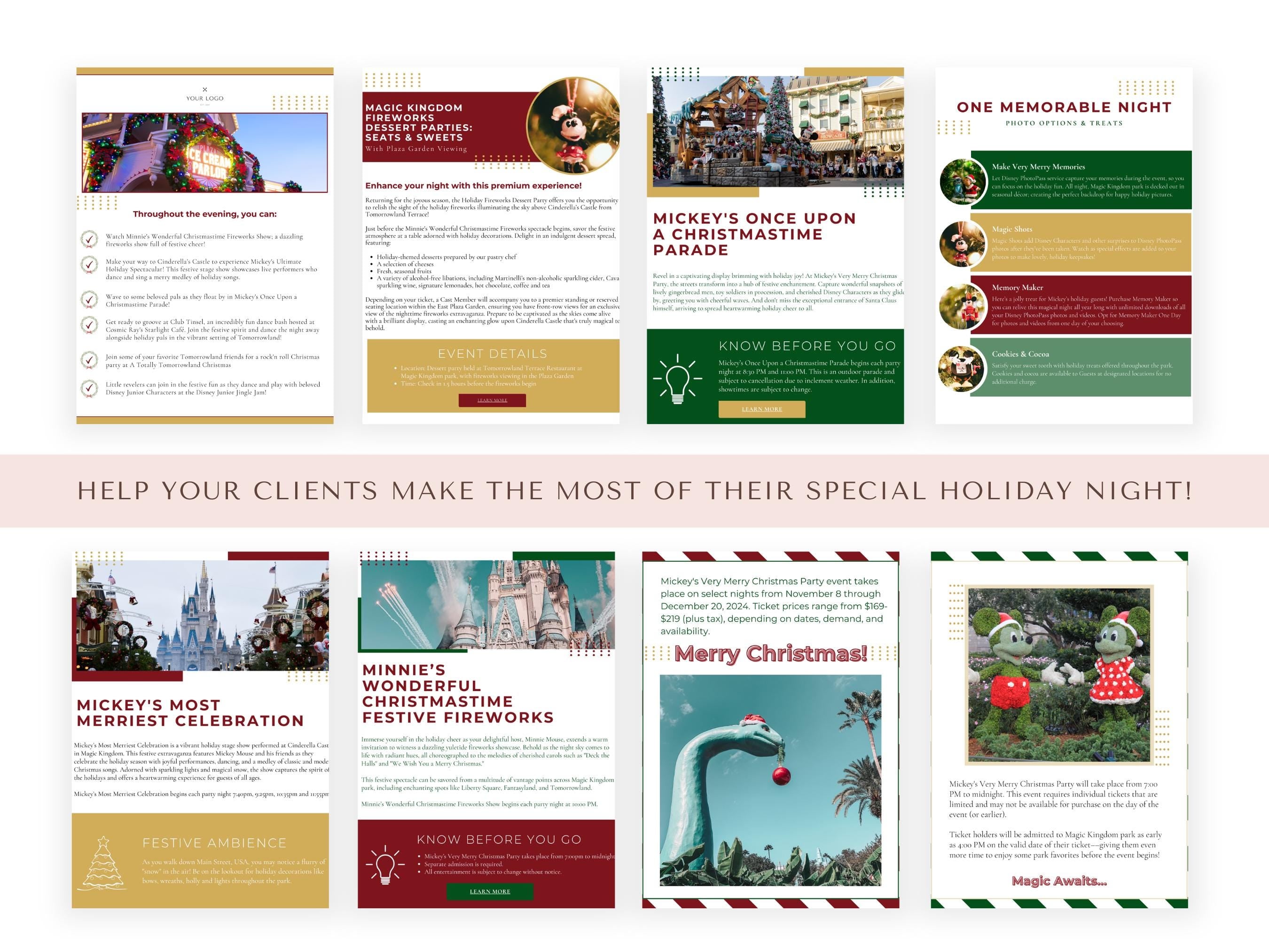 Very Merry Christmas Party Travel Guide, Travel Agent Template