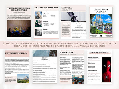 Universal Orlando Park Guides, Travel Agent Template