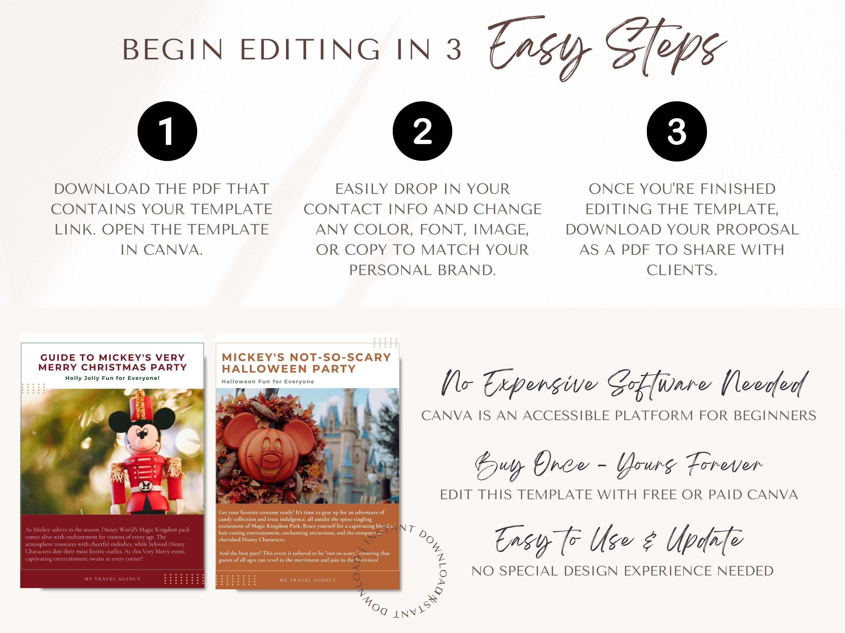 Holiday Party Guide 2024 Bundle, Travel Agent Template