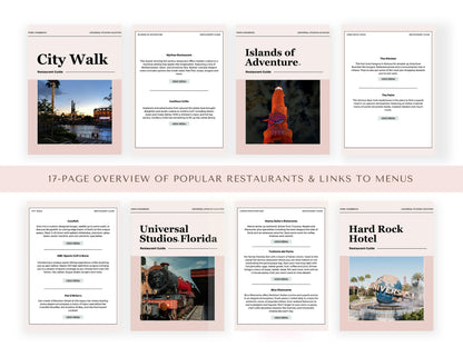 Universal Orlando Park Guides, Travel Agent Template