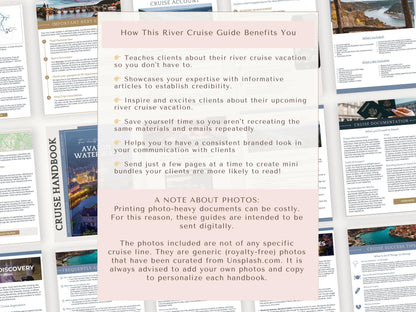 River Cruise Handbook, River Cruise Vacation Guide, Travel Agent Template