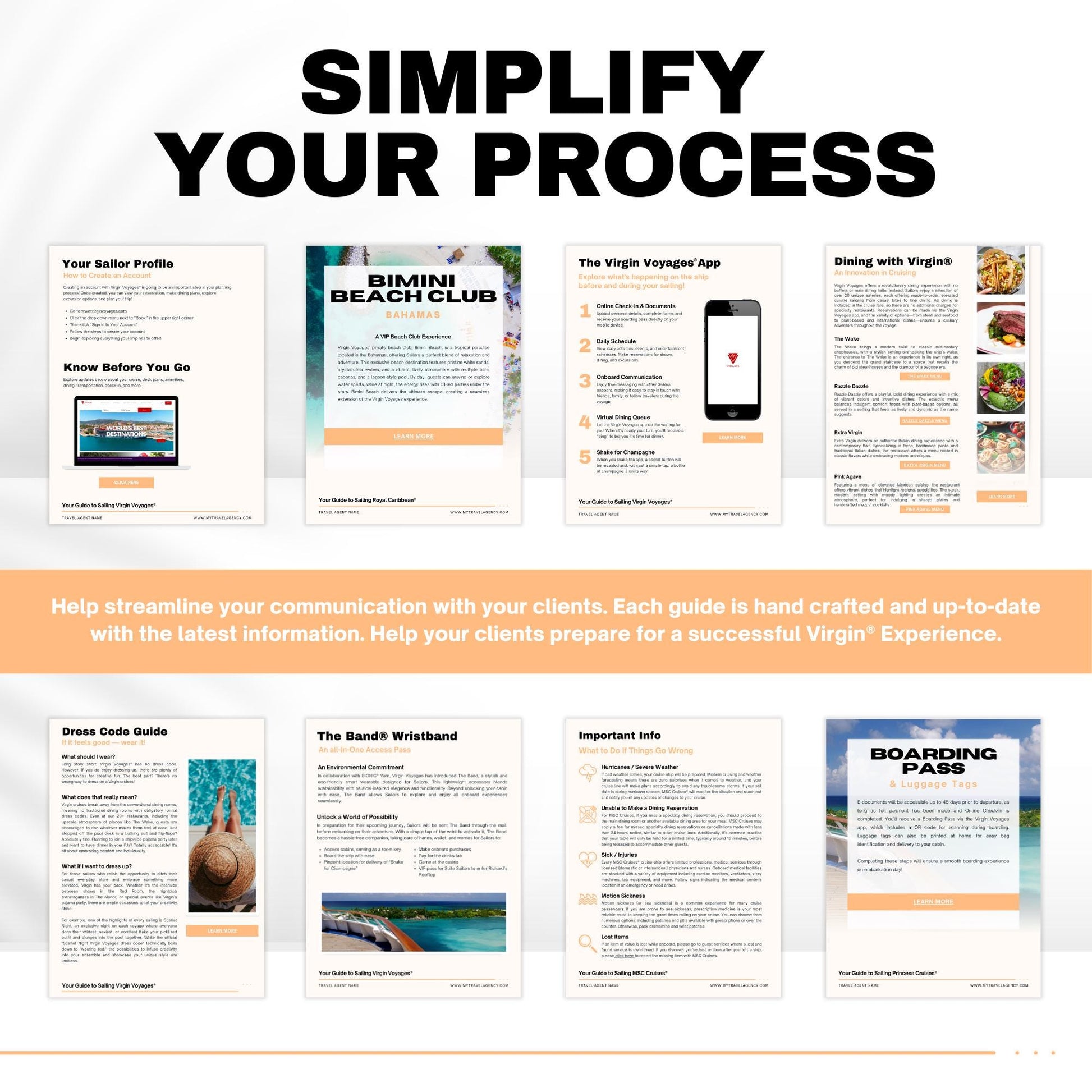 VV Cruise Planner & Handbook, Travel Agent Template