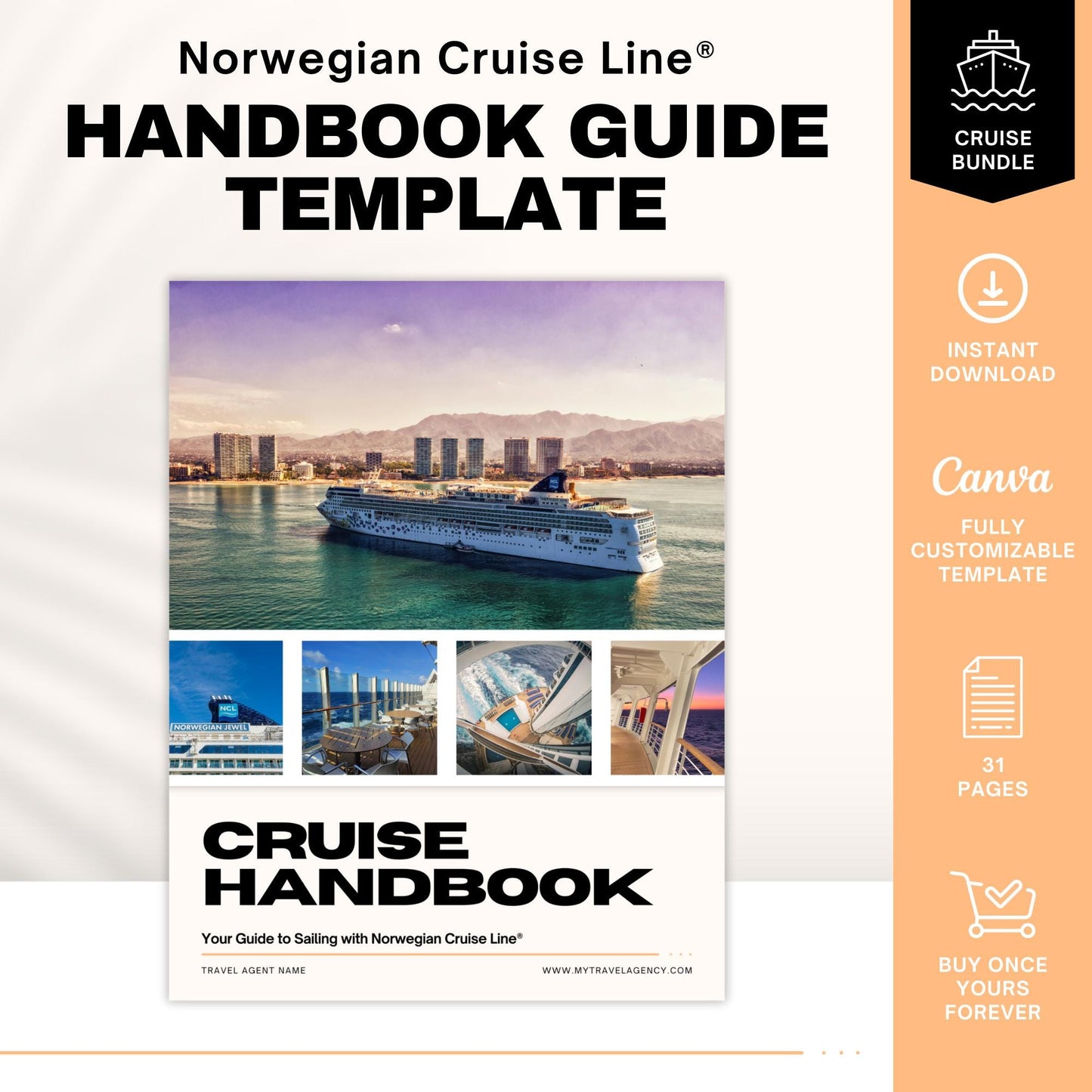 NCL Cruise Handbook Template, Travel Agent Template, NCL Template