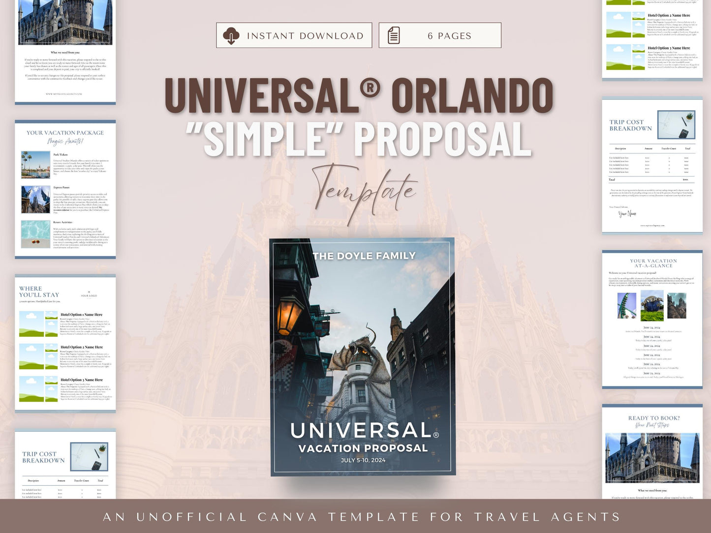 Universal Travel Agent Starter Kit, Universal Template, Universal Studios Shirt