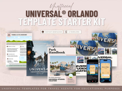 Universal Travel Agent Starter Kit, Universal Template, Universal Studios Shirt