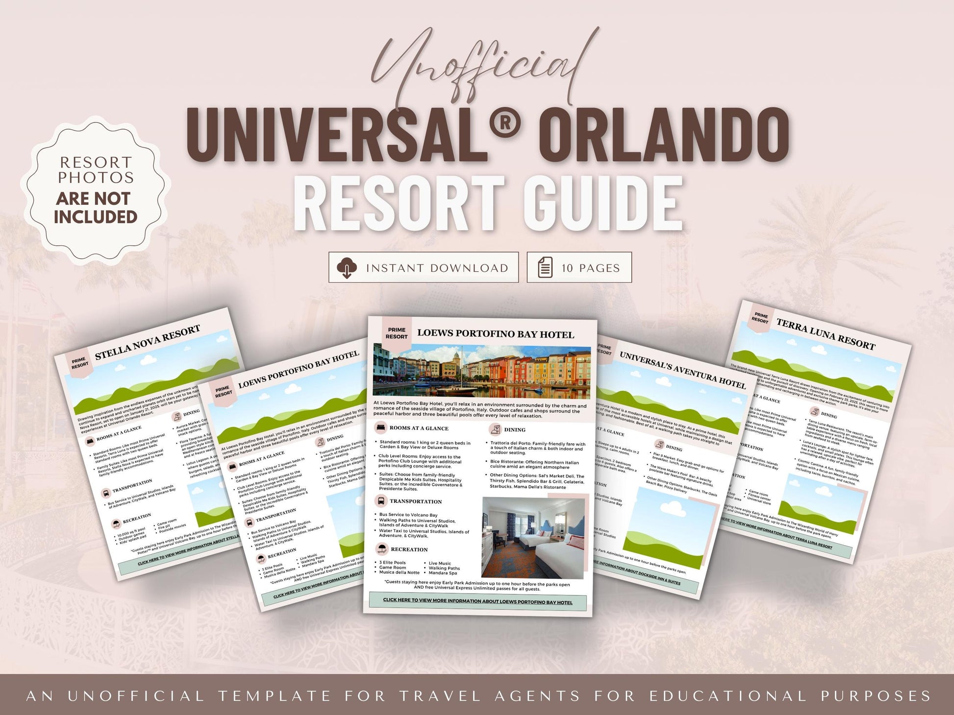 Universal Travel Agent Starter Kit, Universal Template, Universal Studios Shirt