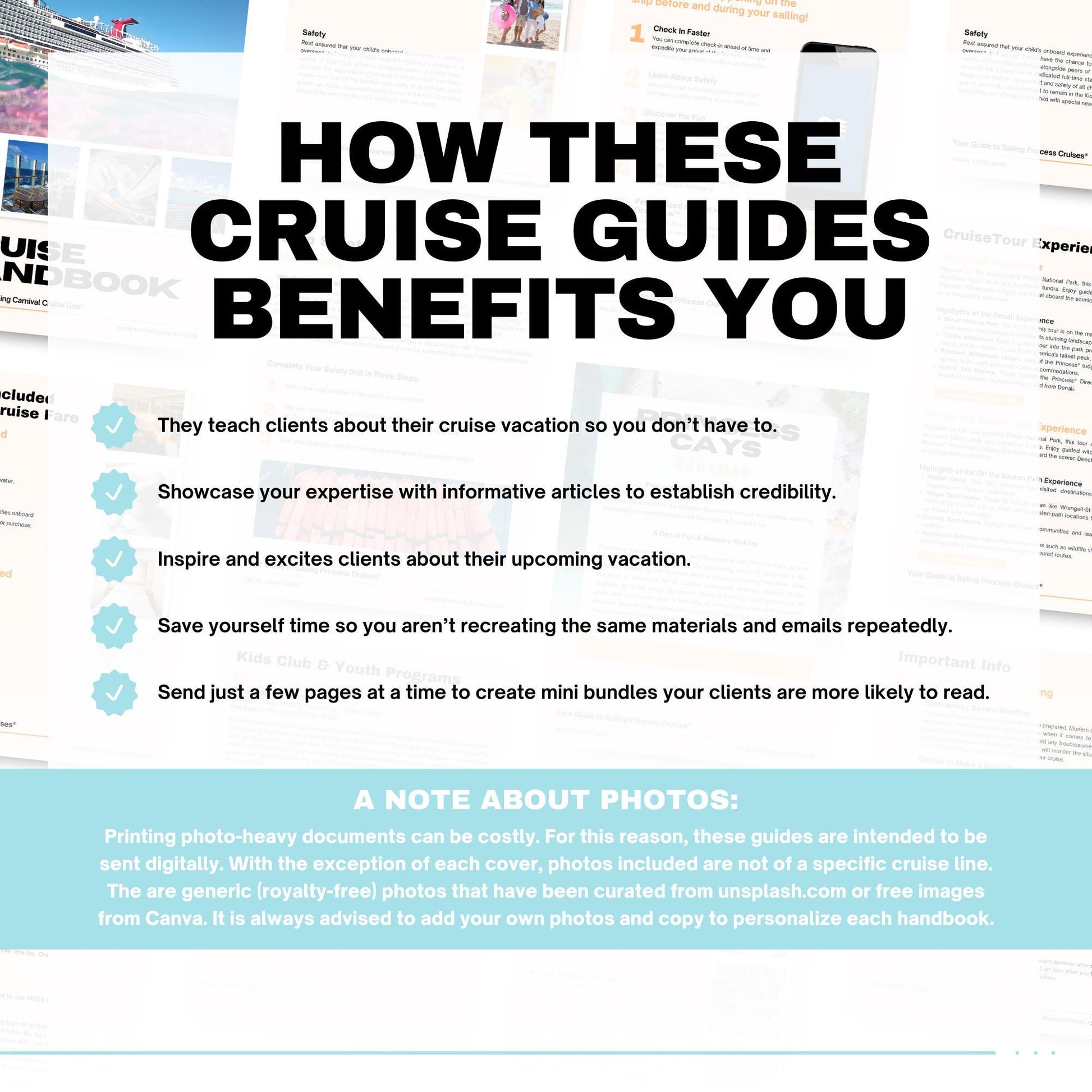 Travel Agent Cruise Line Guide BUNDLE, Travel Agent Canva Templates, Theme Park Guides