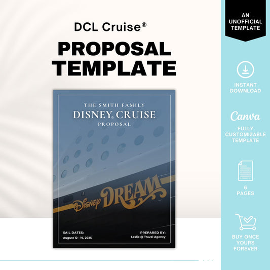 DCL Proposal Template, Modern Travel Agent Template, Cruise Proposal Template