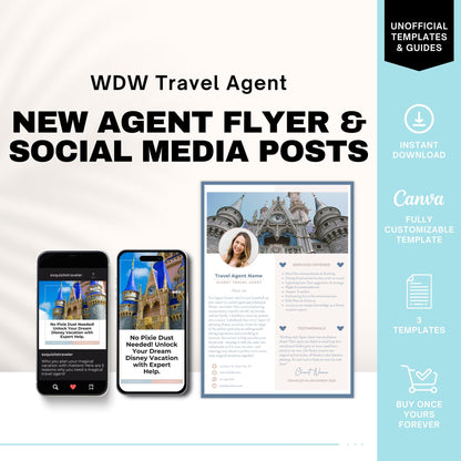 New WDW Travel Agent Flyer and Social Media Posts