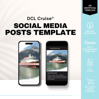 Cruise Social Media Posts, DCL Travel Agent Instagram Stories, Travel Agent Template