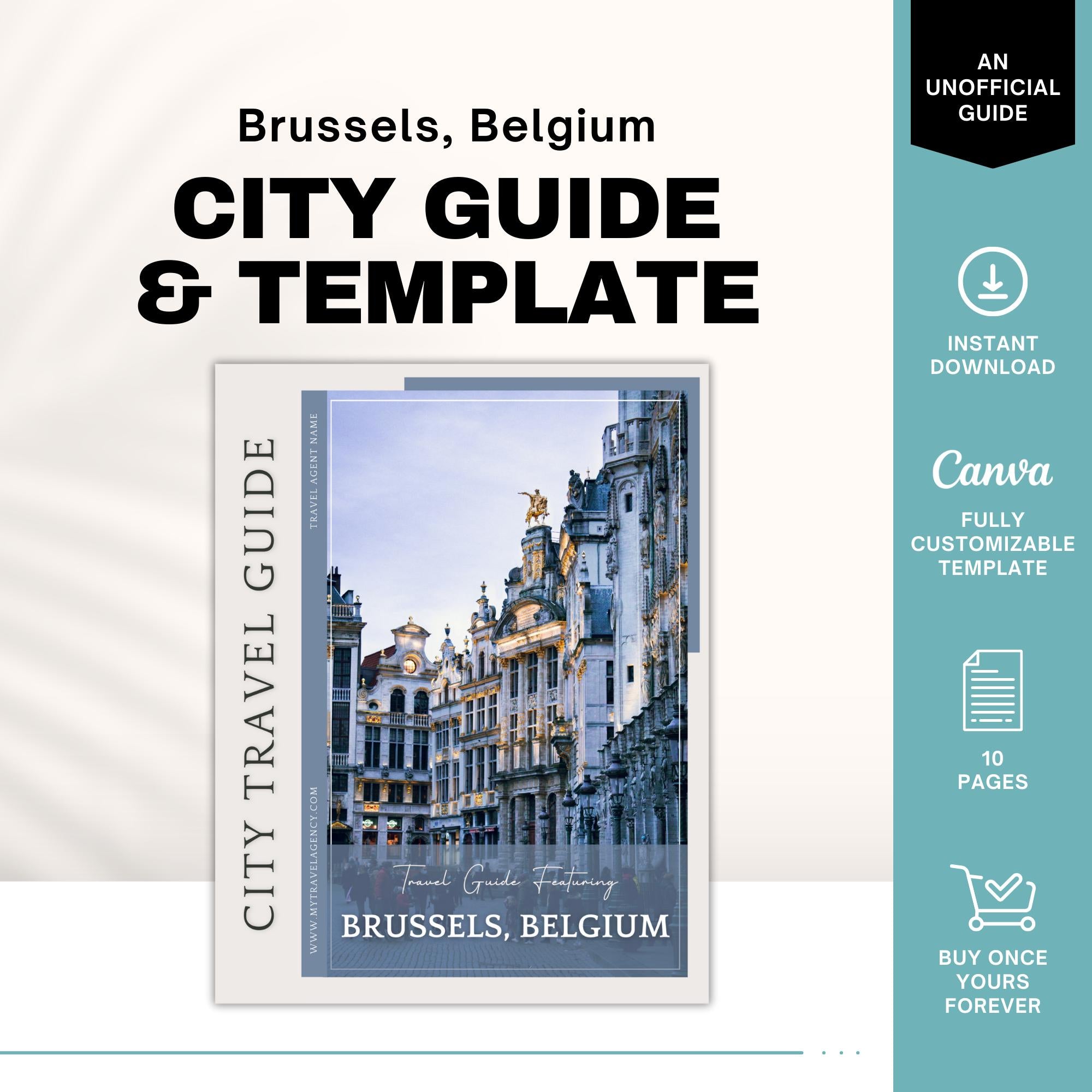 Brussels City Guide, Travel Agent Template, Brussels Travel Guide