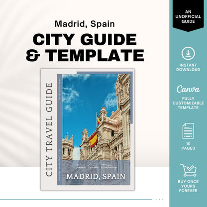 Madrid City Guide, Travel Agent Template, Madrid Travel Guide