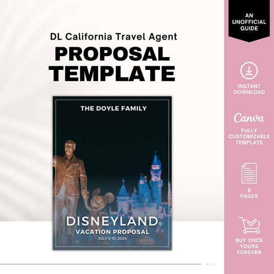 Simple DL California Travel Agent Proposal Template, Travel Agent Itinerary Template