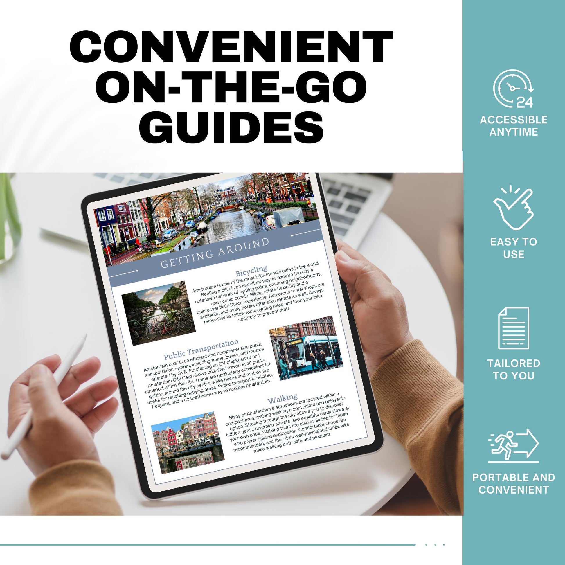 Amsterdam City Guide, Travel Agent Template, Amsterdam Travel Guide