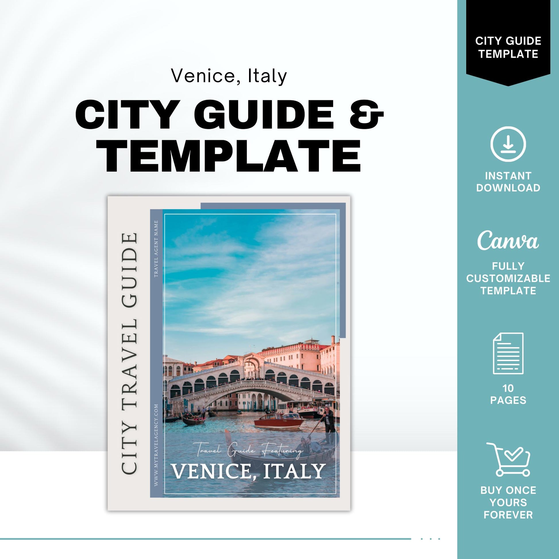 Venice Italy City Guide, Travel Agent Template, Italy Travel Guide