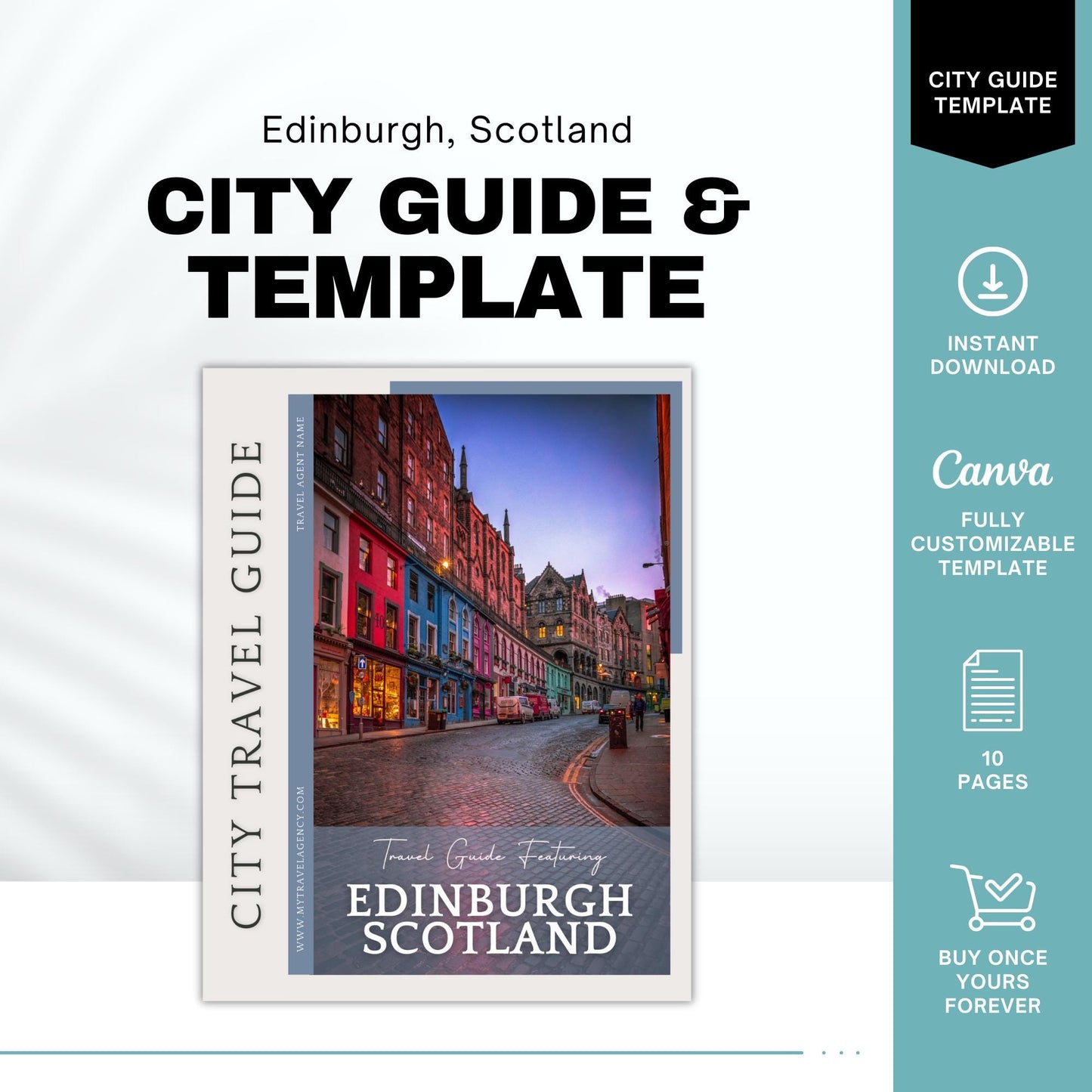 Edinburgh City Guide, Travel Agent Template, Scotland Travel Guide