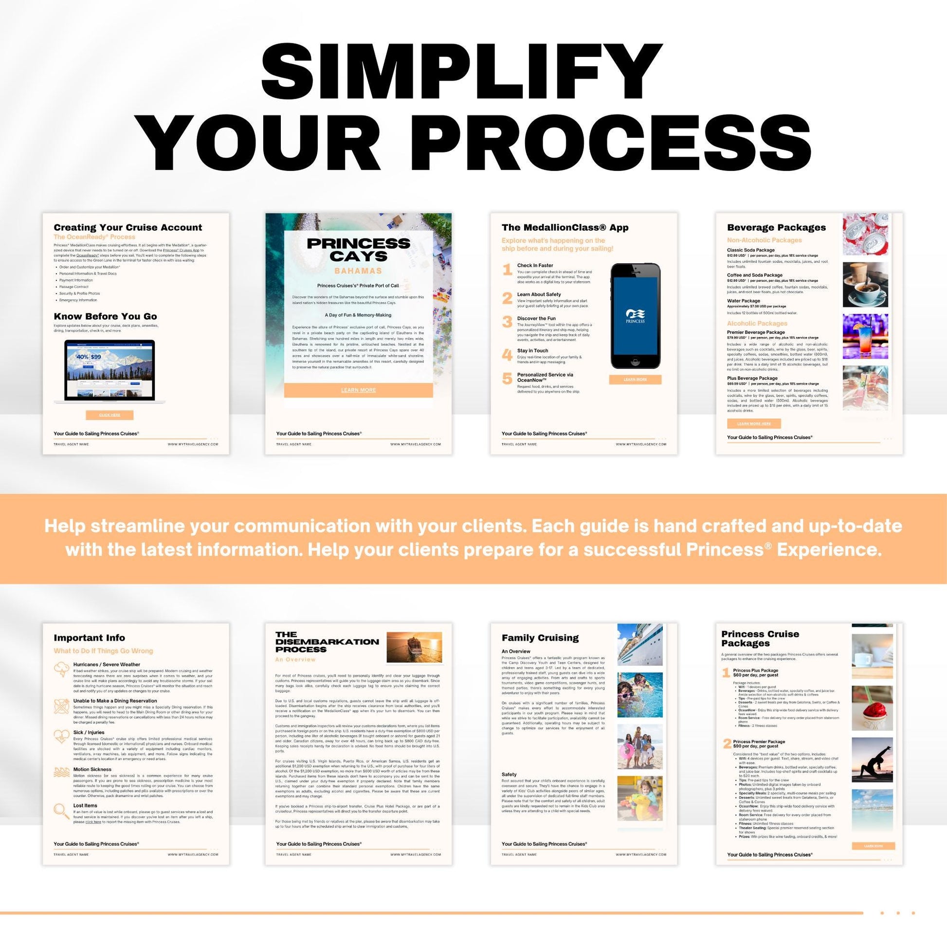 Unofficial Princess Cruise Handbook, Travel Agent Template
