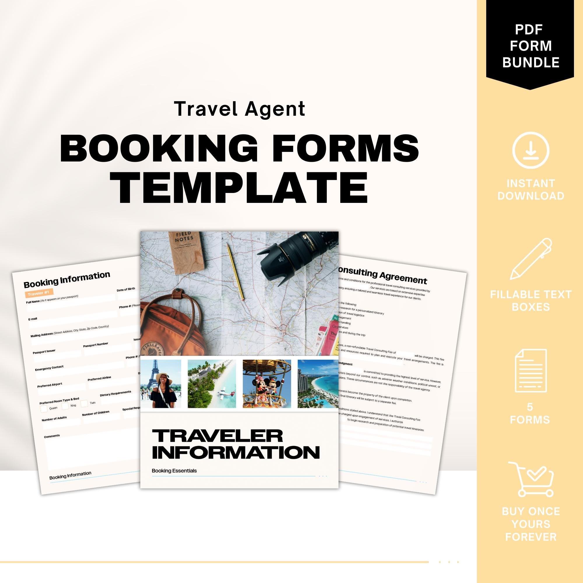 Travel Agent Forms, Travel Agent Templates