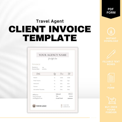 Travel Agent Invoice Template