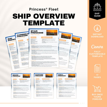 Unofficial Princess Cruise Ship Guide, Travel Agent Template