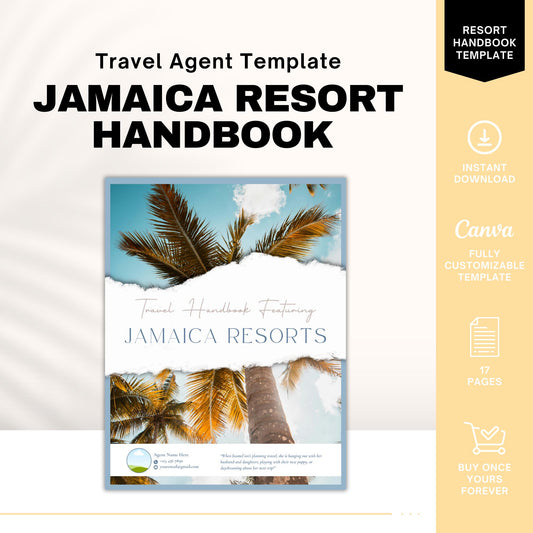 Jamaica Resort Handbook Template, Travel Agent Template, Resort Guide