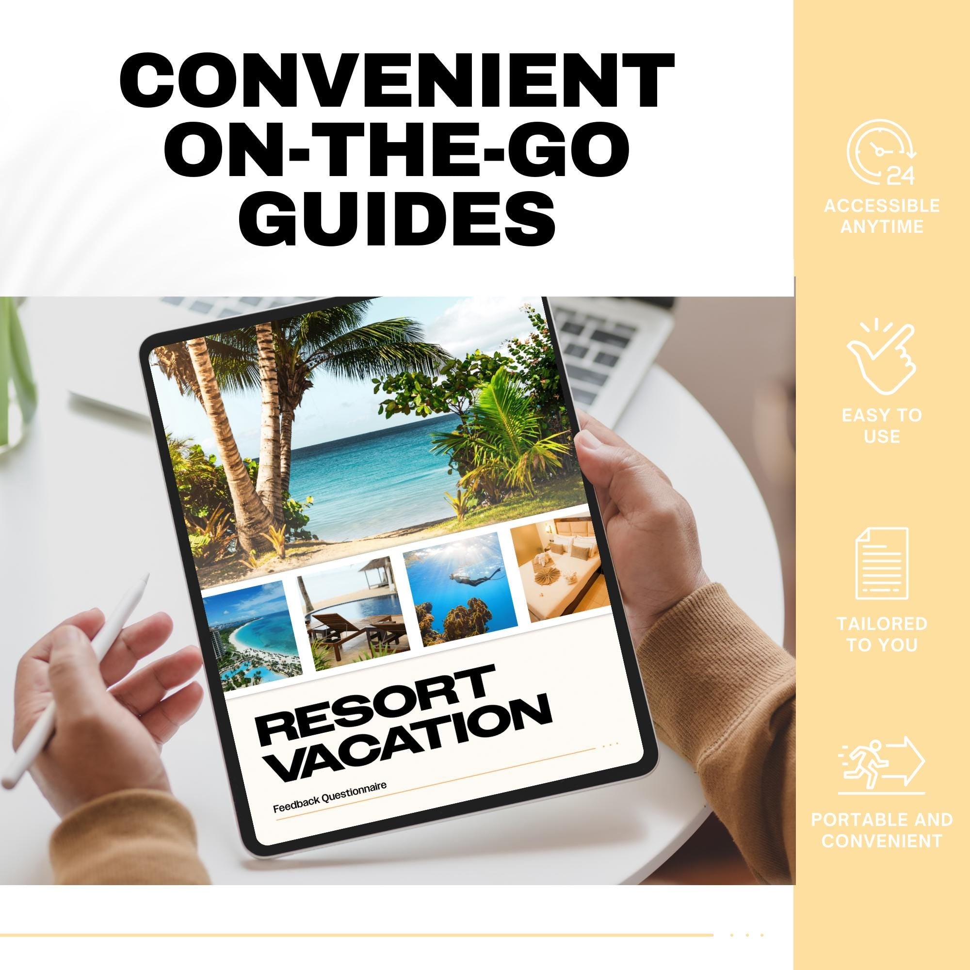 Resort Vacation Consultation & Feedback Forms Bundle, Travel Agent Forms