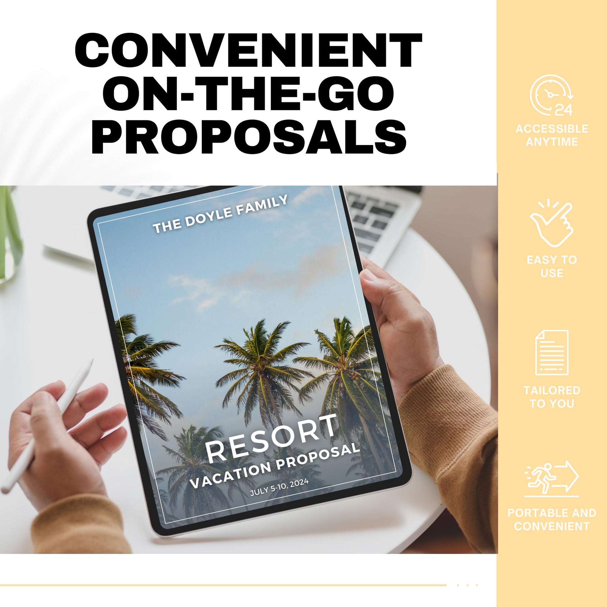 Simple All-Inclusive Resort Proposal Template, Travel Agent Proposal Template