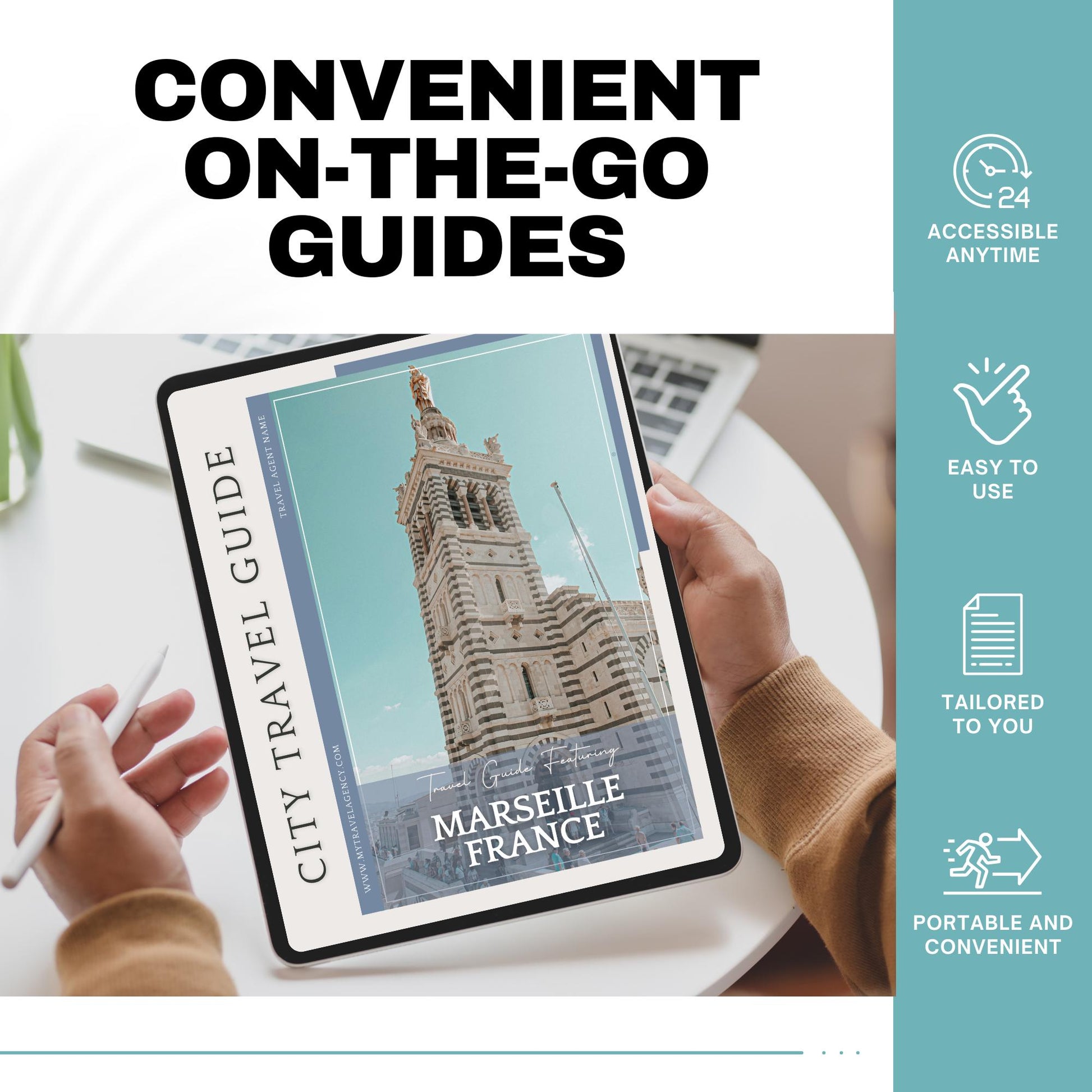 Marseille France City Guide, Travel Agent Template