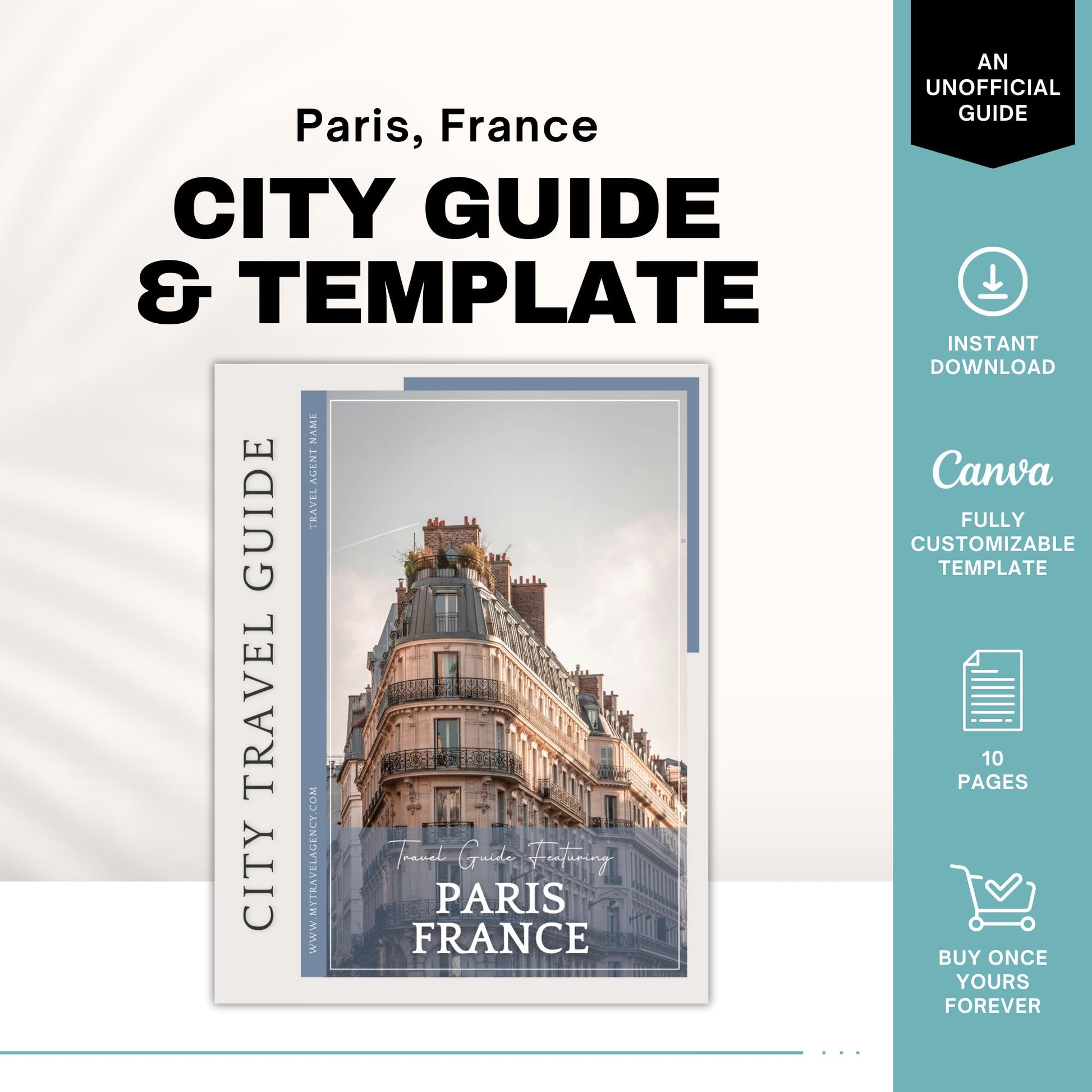 Paris, France City Guide, Travel Agent Template