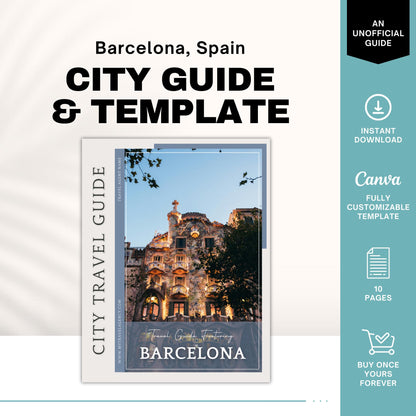 Barcelona City Guide, Travel Agent Template, Barcelona Travel Guide