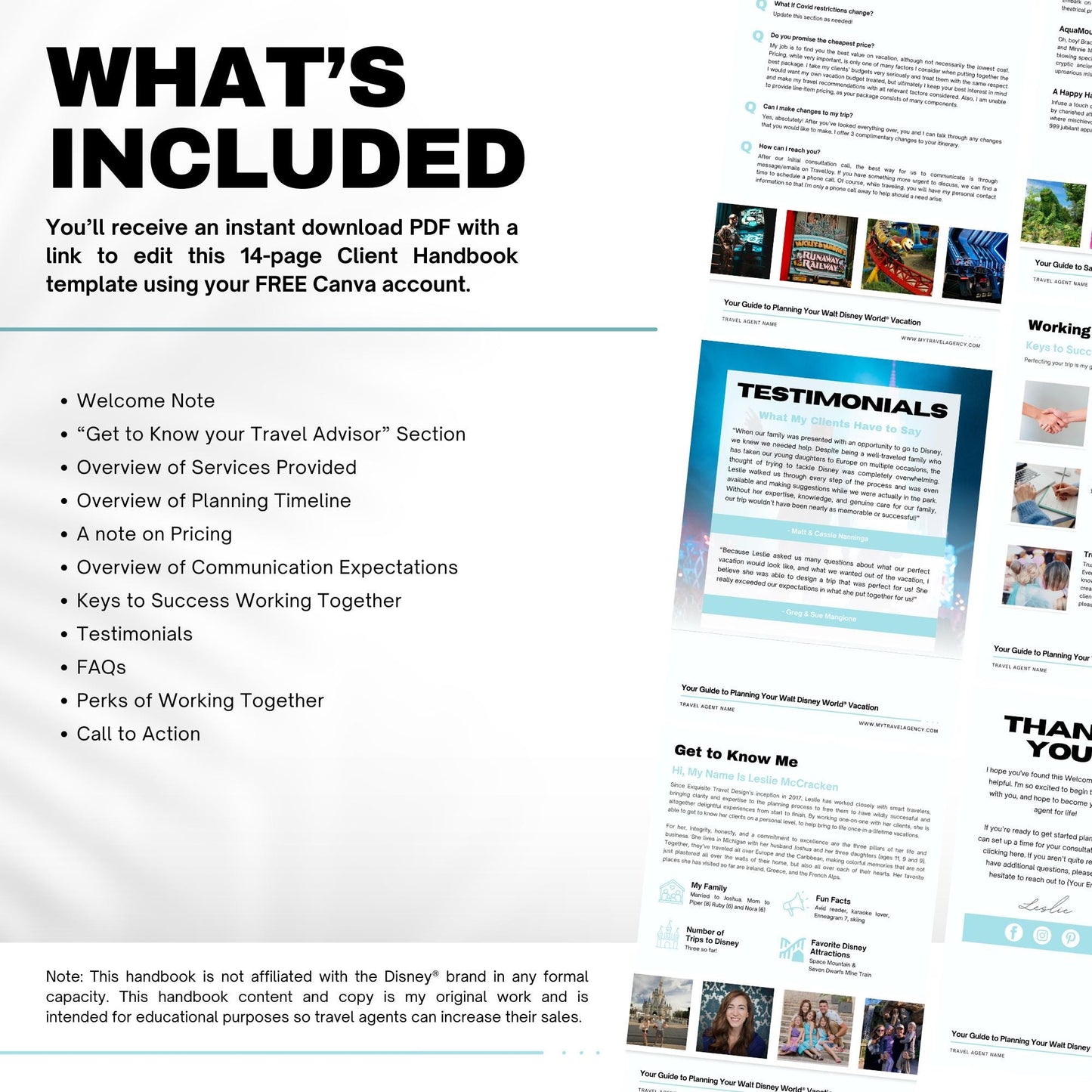 Client Handbook Template for Travel Agents, Client onboarding