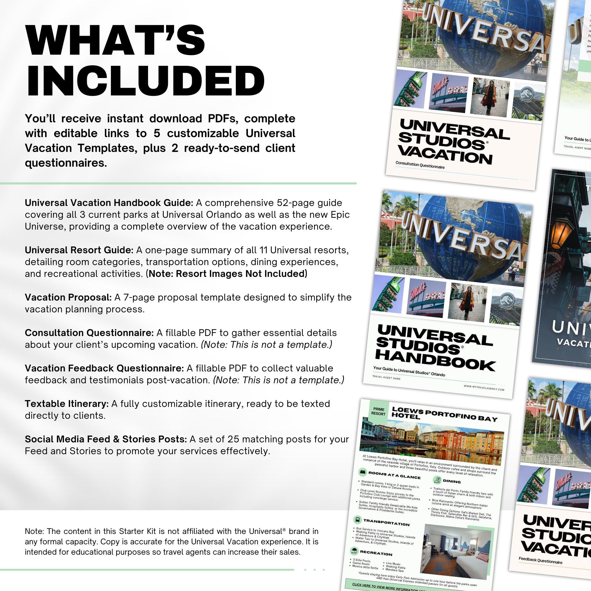 Universal Orlando Travel Agent Template Kit & Social Pack