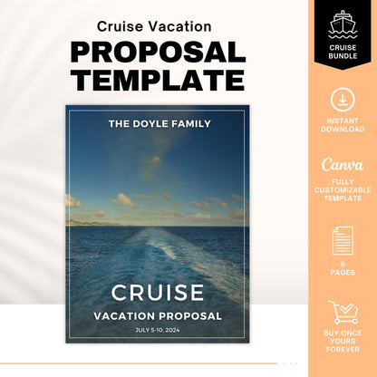 Simple Cruise Proposal Template, Travel Agent Proposal Template