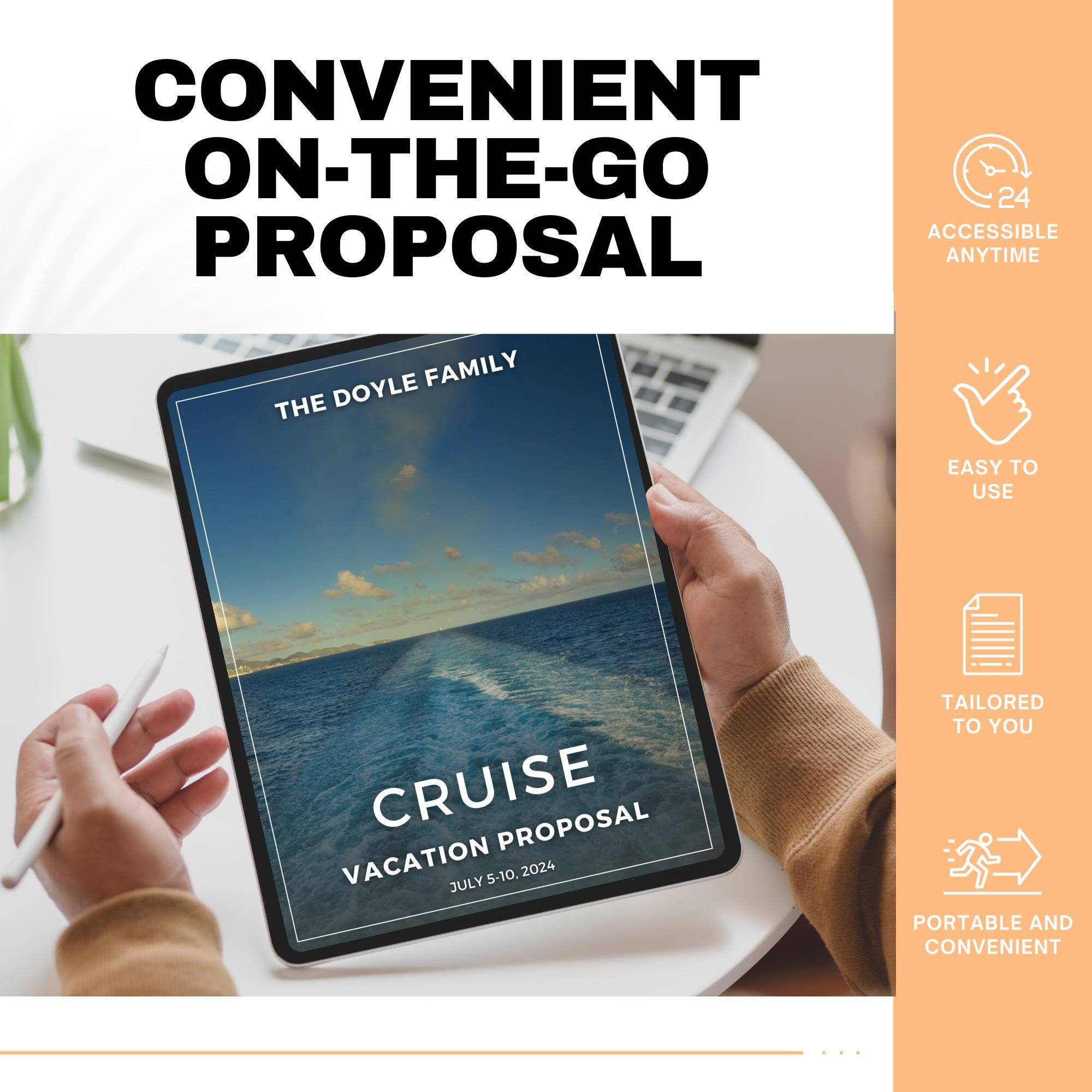 Simple Cruise Proposal Template, Travel Agent Proposal Template