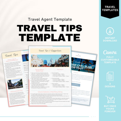 Travel Agent Tips Template, Travel Agent Template