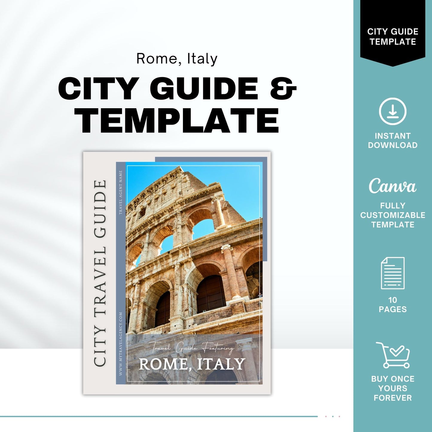 Rome, Italy City Guide, Travel Agent Template, Italy Travel Guide