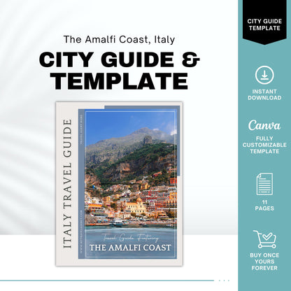 Amalfi Coast Travel Guide, Travel Agent Template, Italy Travel Guide