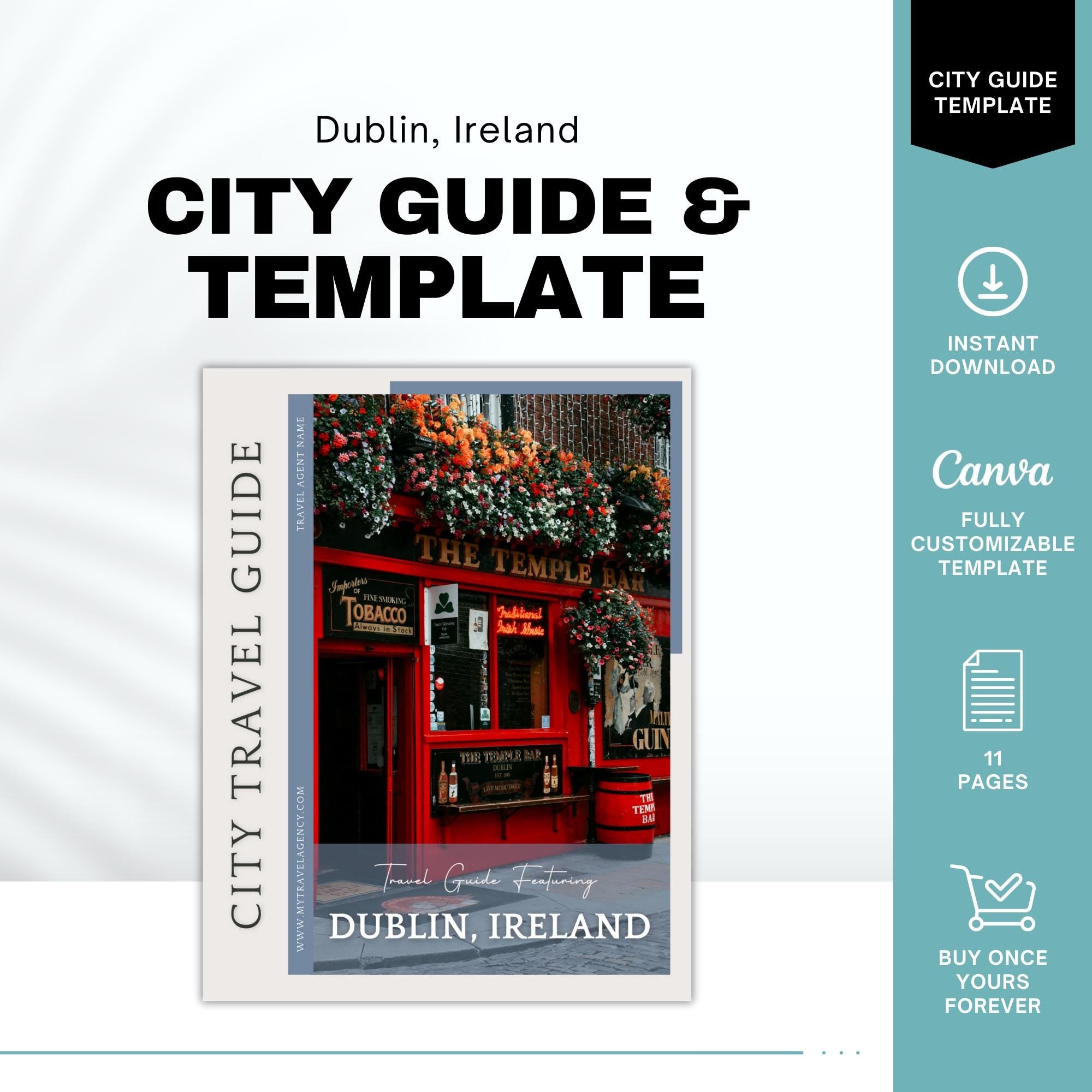 Dublin City Guide, Travel Agent Template, Dublin Travel Guide