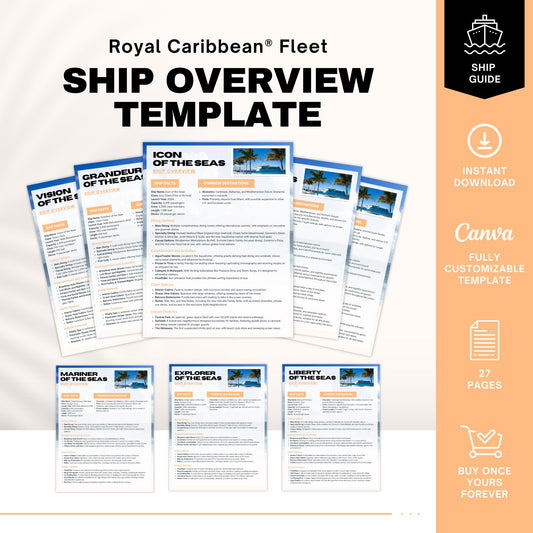 RCL Cruise Ship Guide, Travel Agent Template