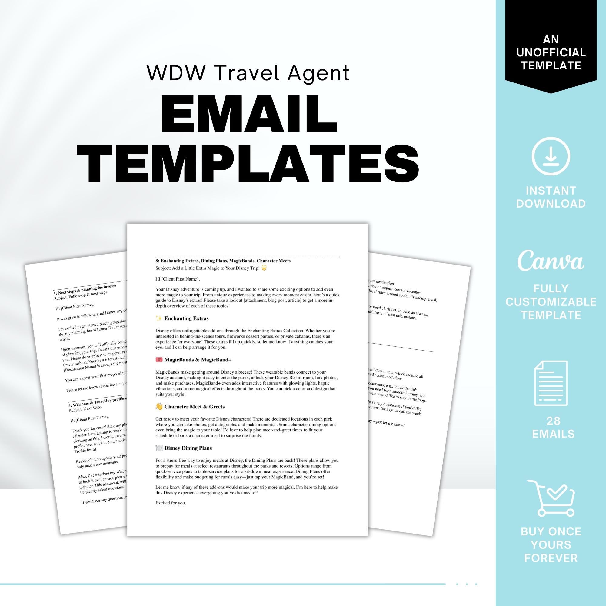 Disney Travel Agent Email Templates - 29 Pre-Written Emails