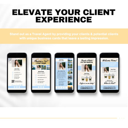 Travel Agent Digital Business Cards, Digital Business Card