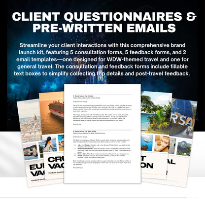 Travel Agent Starter Kit, Travel Agent Templates, Vacation Packing List